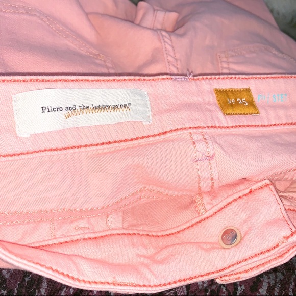 ANTHROPOLOGIE Pilcro & The Letterpress Peach Crop Jeans - Picture 6 of 8